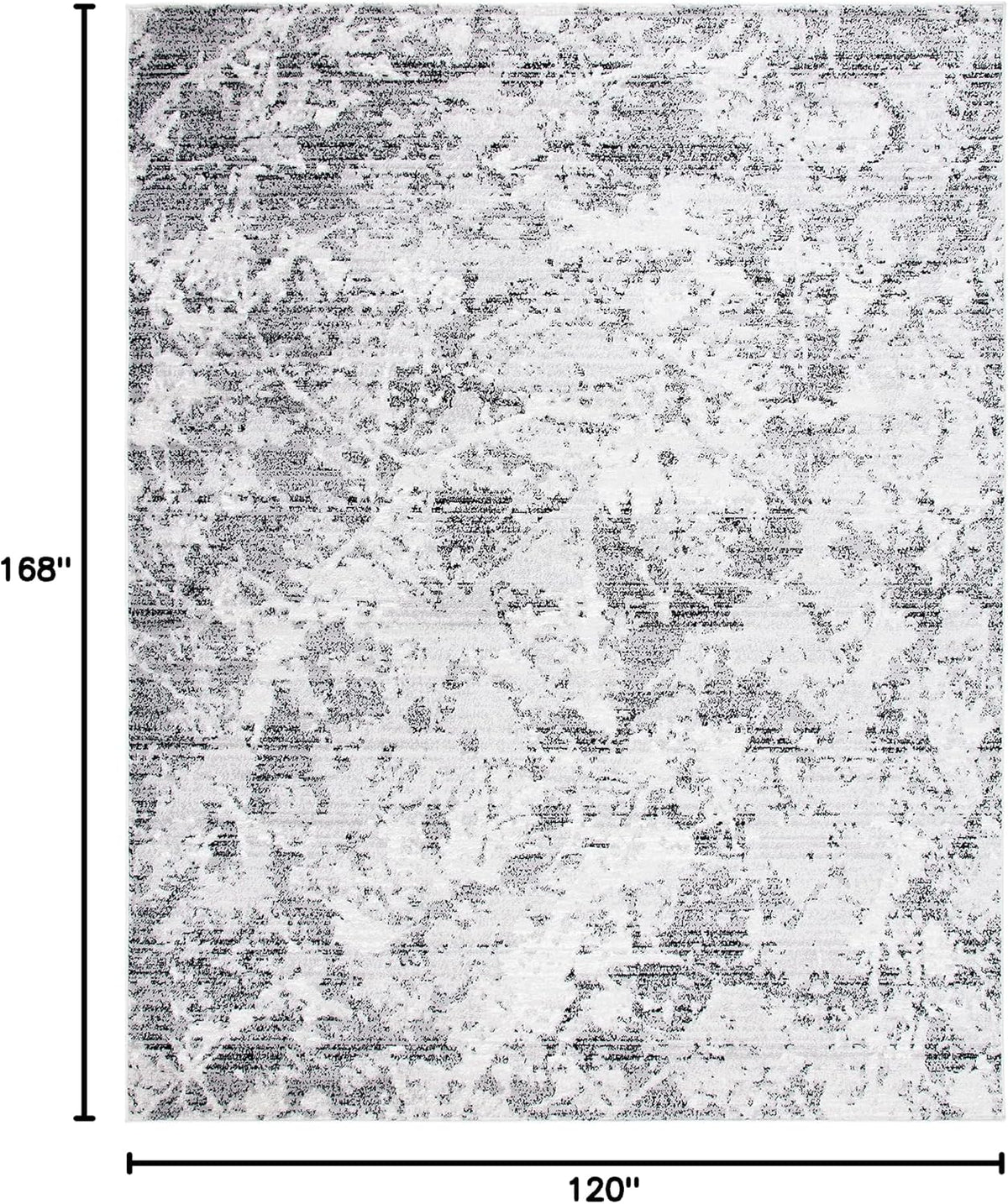 safavieh skyler collection 10' x 14' charcoal/ivory sky186l, close-up detail