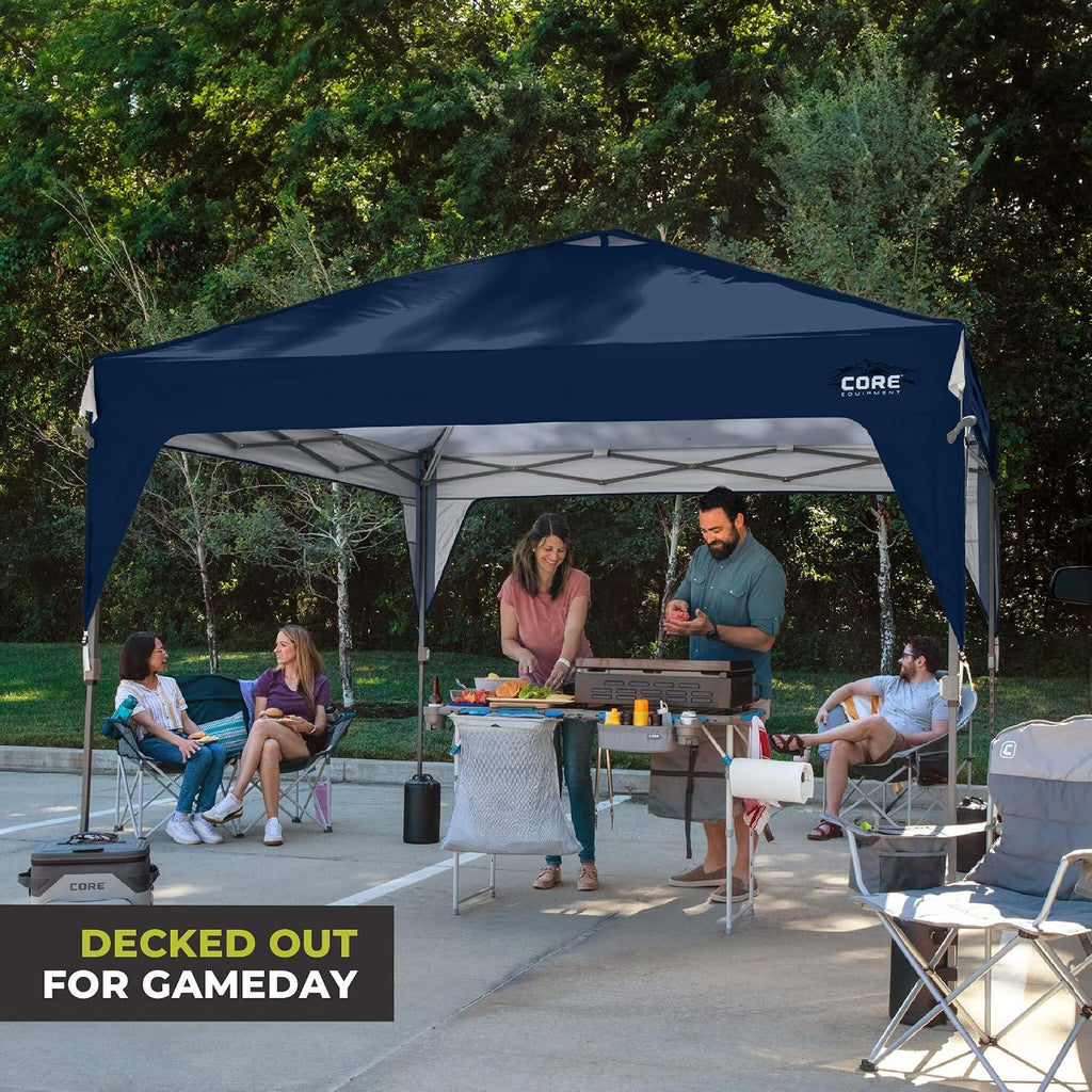 CORE 10x10 Replacement Top for Straight Leg Pop Up Canopy Tent | UPF 50+ Sun Protection with Vented Top and Built-in Storage Pockets