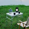 Folding Camping Table, Adjustable Height Portable Picnic Table, 24"x 16"