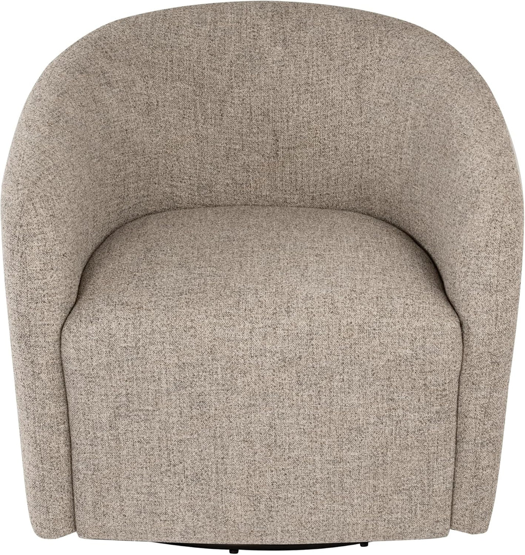HomePop 360° Swivel Barrel Accent Chair - Midtone Gray Fabric