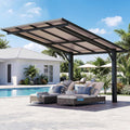 Aoxun 8' x 10' Gazebo, Freestanding Pergola with Roof, Black