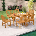 Tangkula Acacia Wood Outdoor Dining Chairs Set of 2