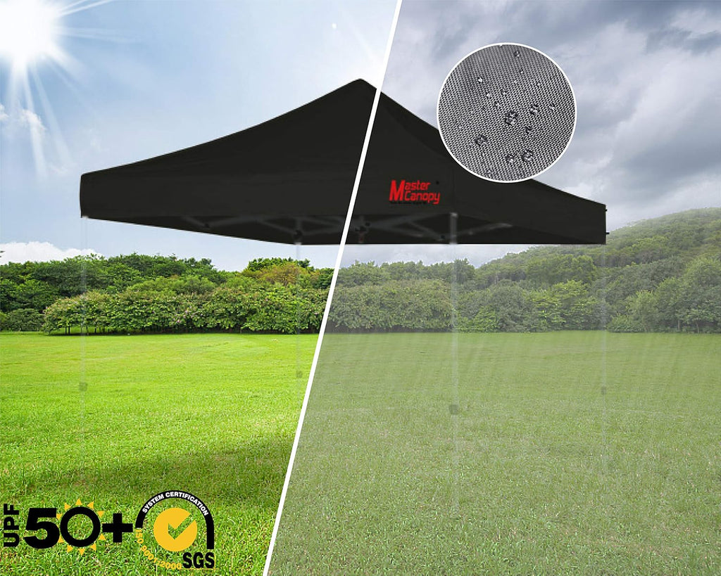 mastercanopy 8x8 replacement pop up canopy top for showing dimensions