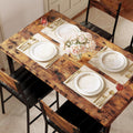 IRONCK Dining Table Set for 4, Rustic Brown