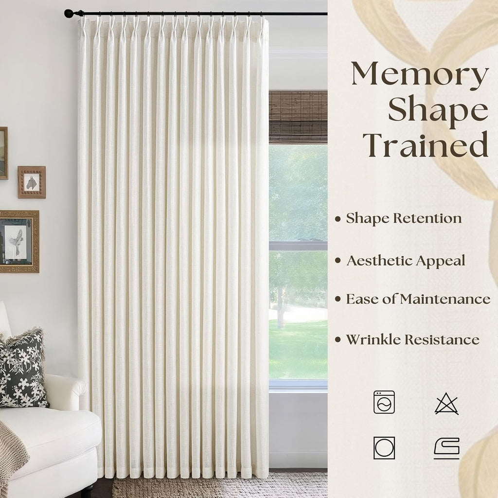 Extra Wide Pleated Curtains 108 Inches Long 100 Inch Width 100x108