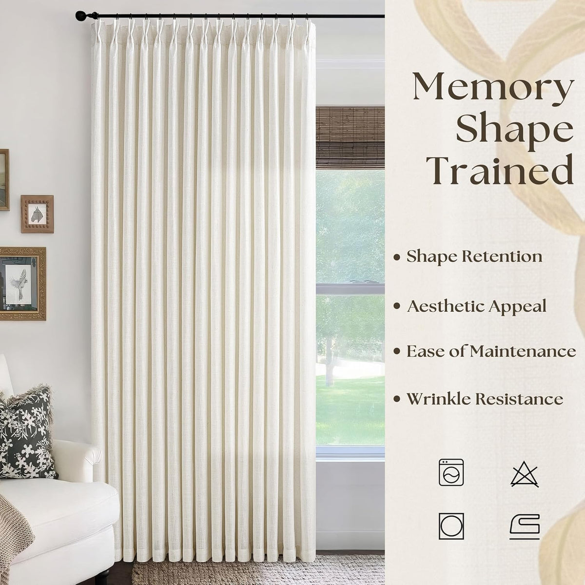 Extra Wide Pleated Curtains 108 Inches Long 100 Inch Width 100x108
