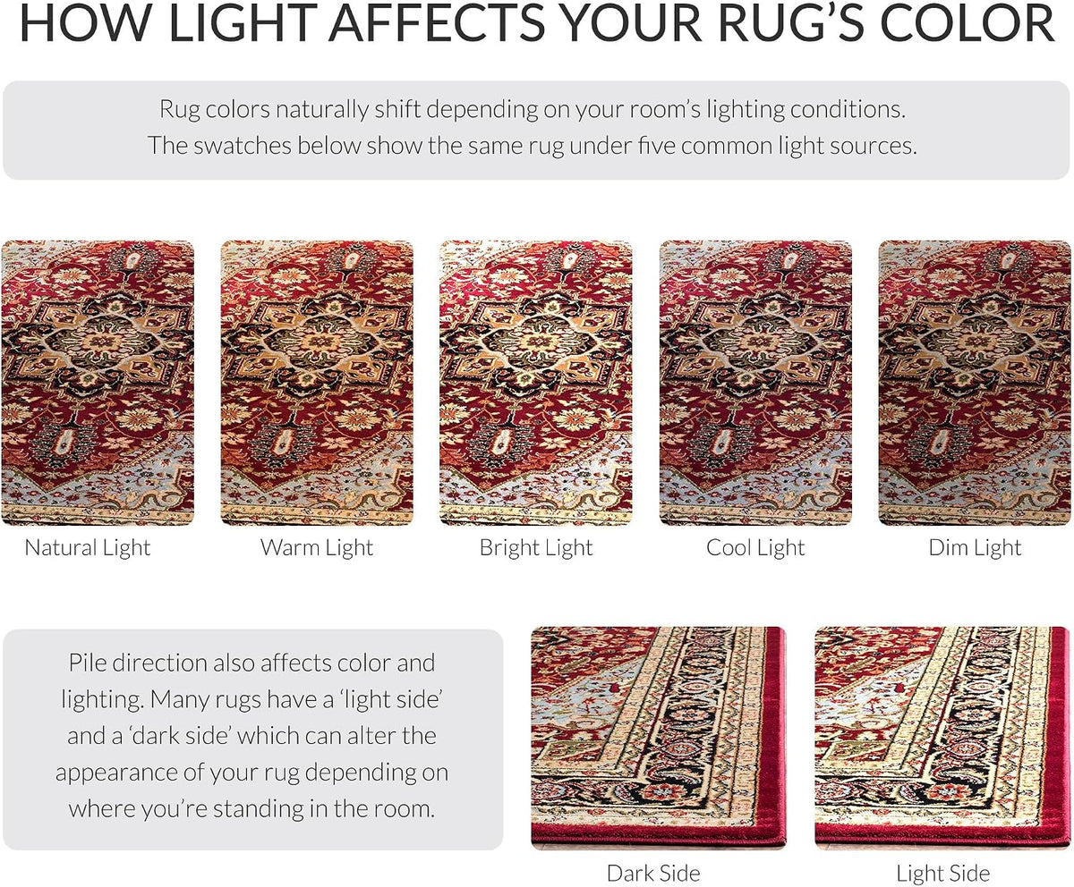 SAFAVIEH Lyndhurst Collection X-Large Area Rug - 12' x 18', Red & Black, Traditional Oriental Design, Non-Shedding & Easy Care, Ideal for High Traffic Areas in Living Room, Bedroom (LNH330B)