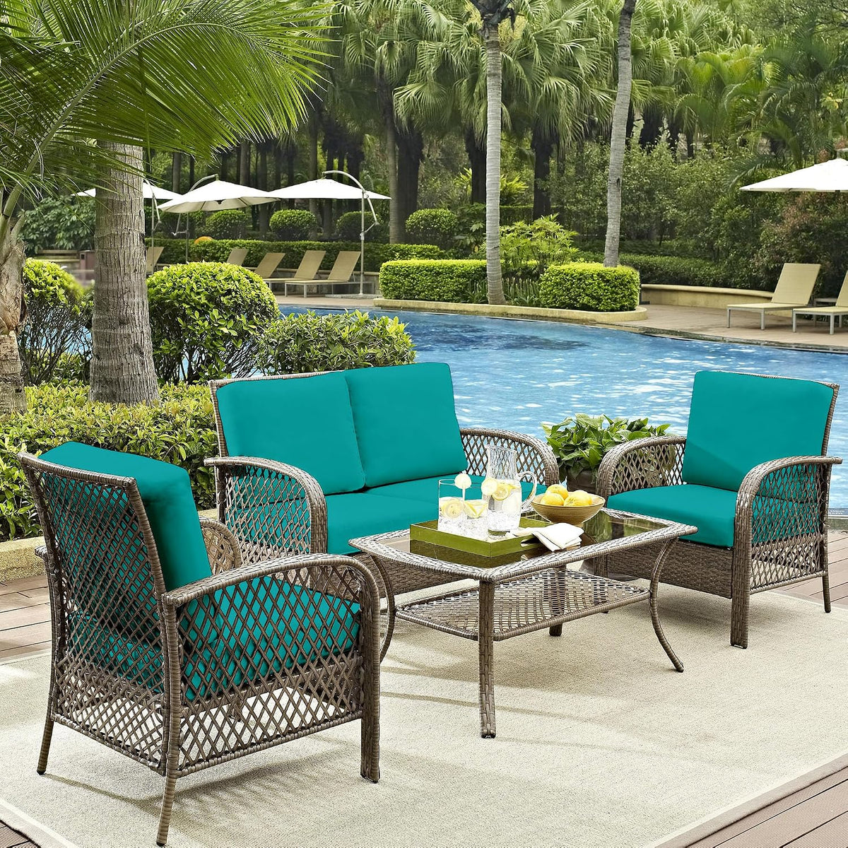 outdoor cushion covers, elastic patio cushion covers, package contents