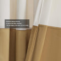BULBUL Luxury Cream Gold Curtains 96 inches for Modern Living Room
