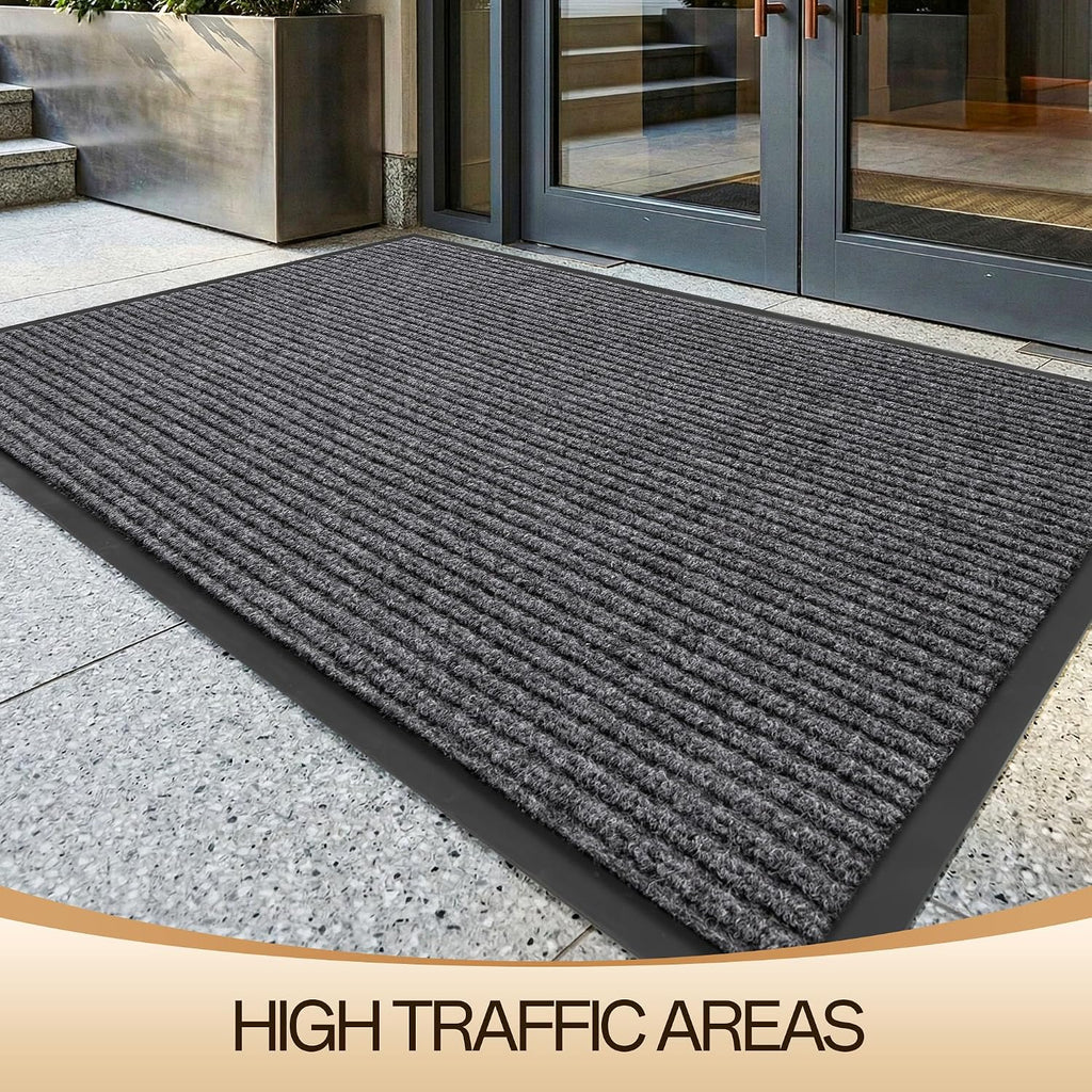Amyracel Front Door Mat, Heavy Duty Waterproof Indoor Outdoor Doormat 3'x4'