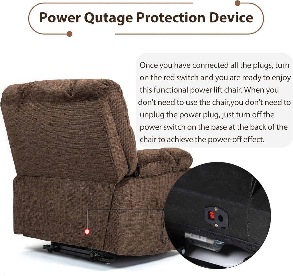 JIKFRIMA Oversized Zero Gravity Power Lift Recliner Chair for Elderly