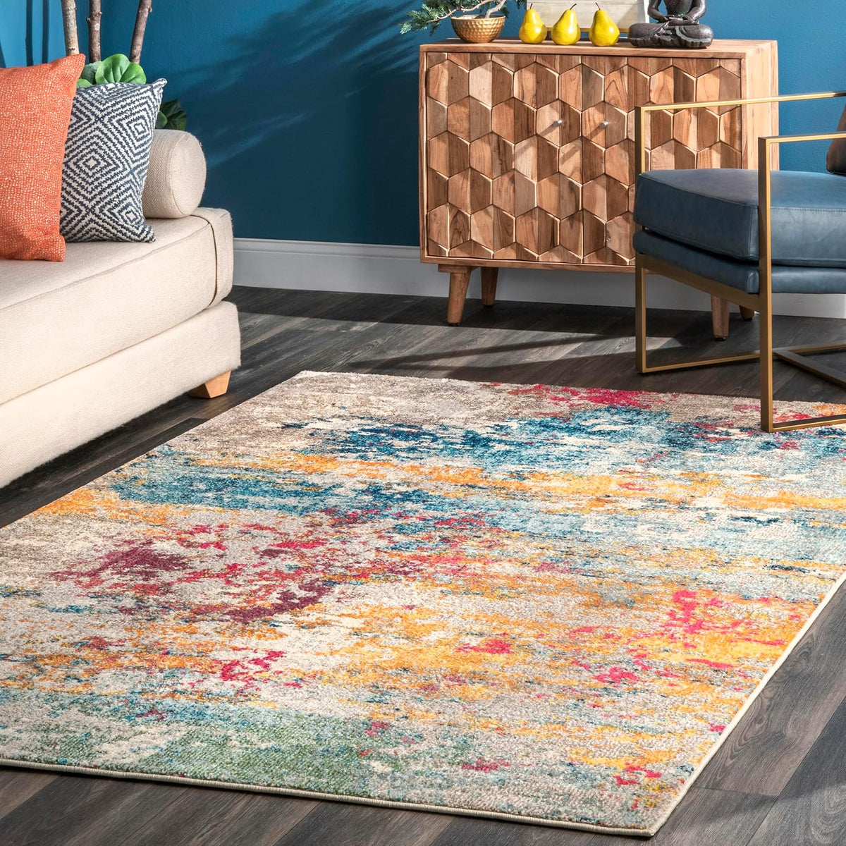 nuLOOM Monet Multicolor Abstract Power Loomed Area Rug, 10' x 14'