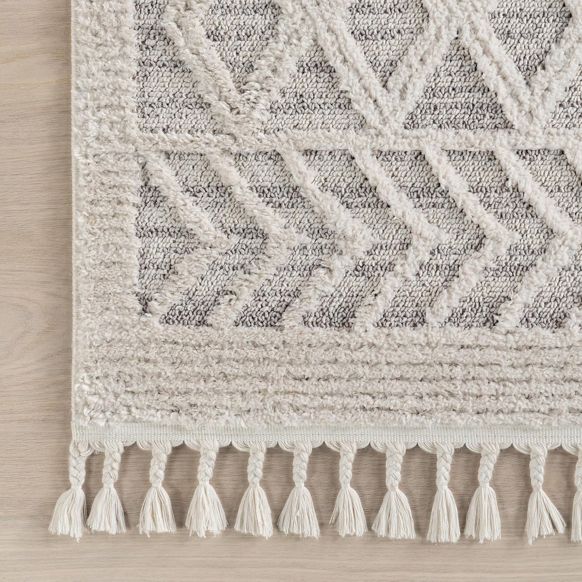 nuLOOM Ansley Light Grey Trellis Power Loomed Area Rug, 12' x 15'