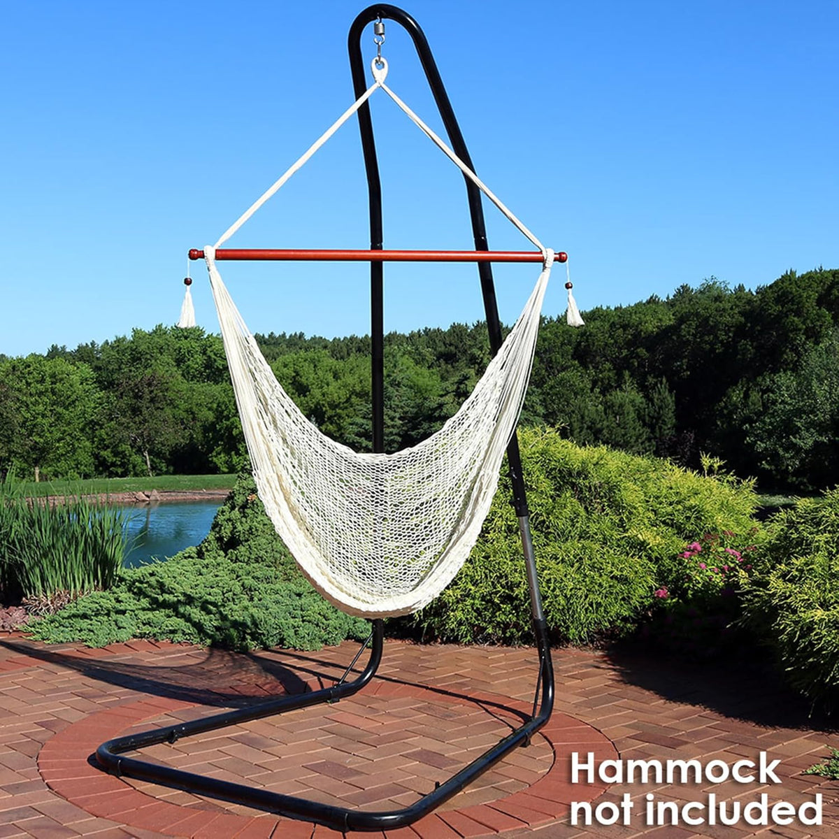Sunnydaze Durable Adjustable Hanging Chair Hammock Stand Only