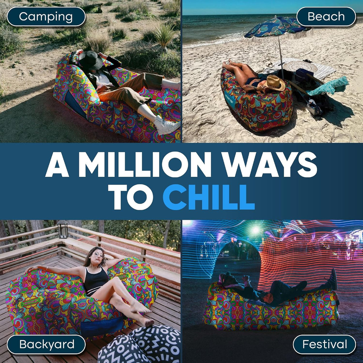 Chillbo Inflatable Loungers, Inflatable Couch for Camping, air Couch