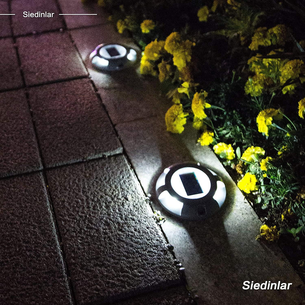 siedinlar solar deck lights outdoor led driveway dock on a desk or shelf