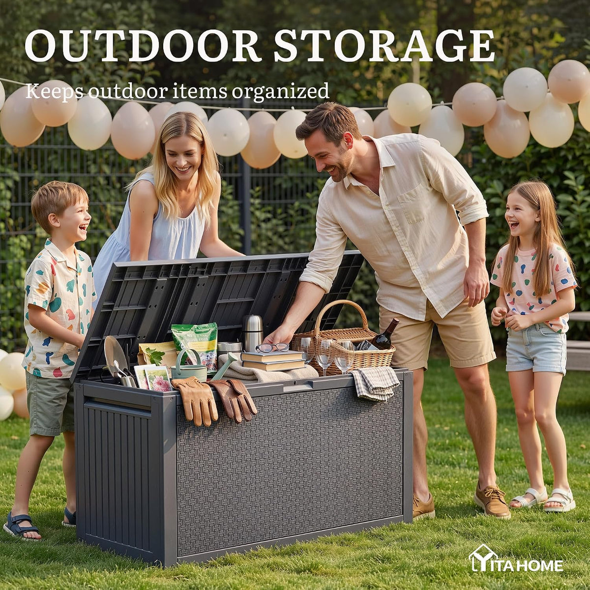 YITAHOME 95 Gallon Outdoor Storage Deck Box