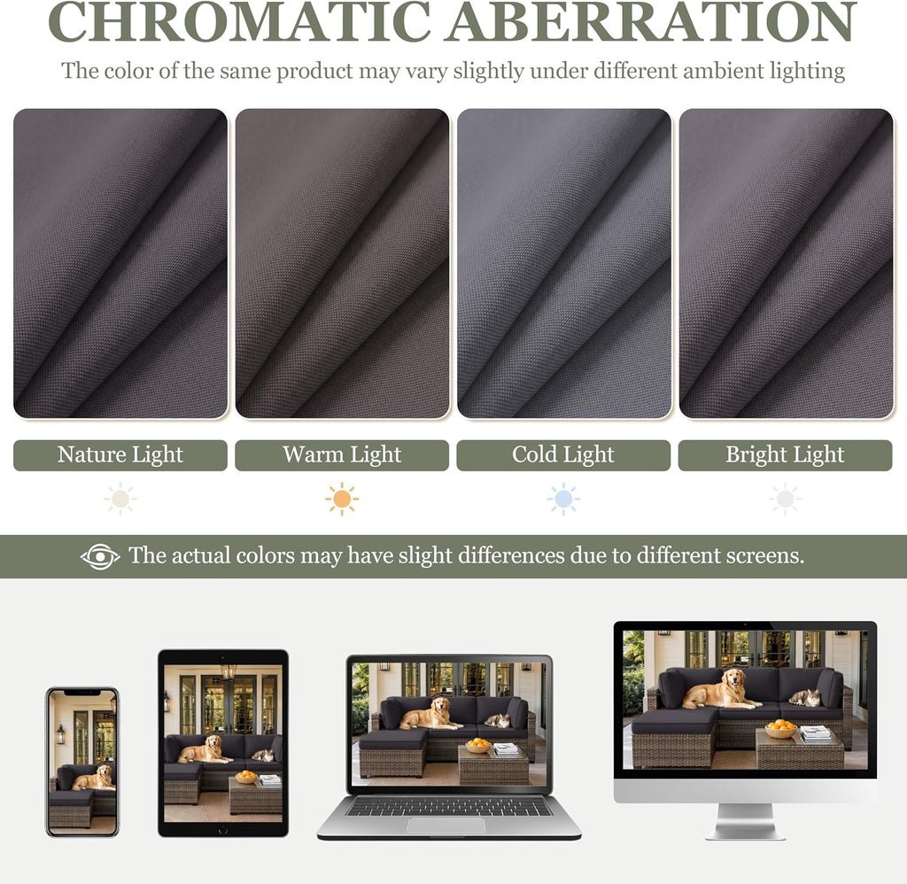 9 Pcs Outdoor Patio Cushions Covers Replacement Sets, Covers Only