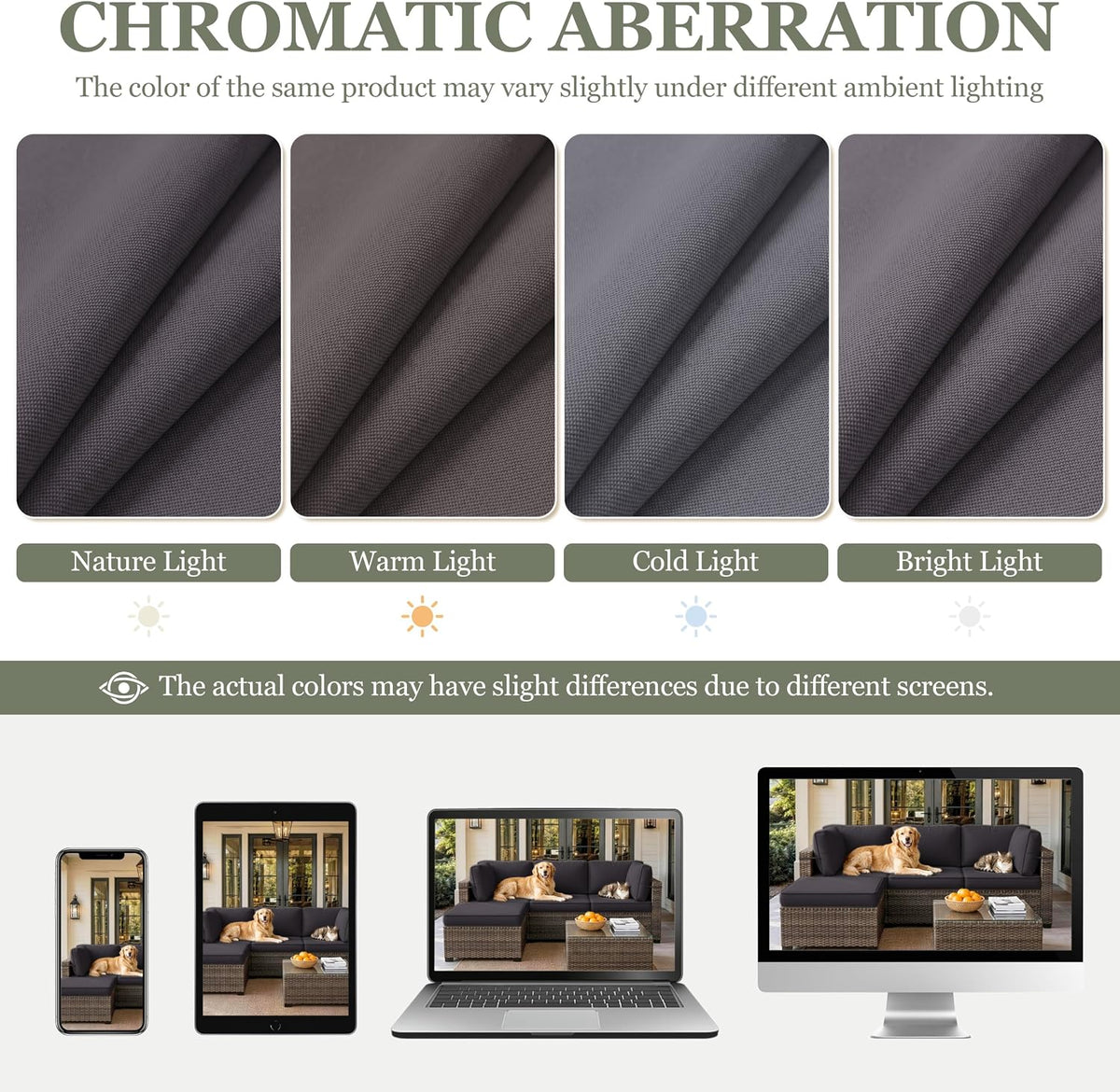 9 Pcs Outdoor Patio Cushions Covers Replacement Sets, Covers Only
