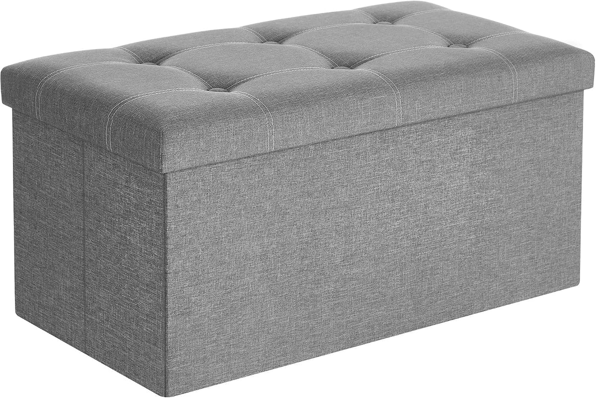SONGMICS Ottoman Storage Bench, 21 Gal. Folding Chest, Holds 660 lb