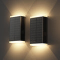 Solar Wall Light Outdoor,3000/4000/6000K 3 Modes Dusk to Dawn Lighting Wall Sconce IP67 Waterproof Up and Down Solar Lights Outdoor for House, Garage, Porch,Doorway (2 Pack)