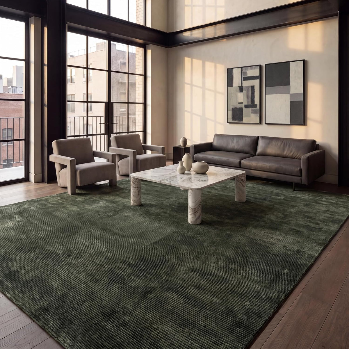 SAFAVIEH Revive Area Rug 9'x12', Modern Green REV102Y