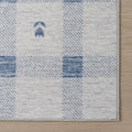 Dash & Albert Valen Blue Plaid Washable Rug, 8'6"x11'6"