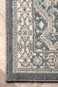 nuLOOM Becca Charcoal Medallion Power Loomed Area Rug, 10' x 14'