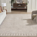 SAFAVIEH Abstract Collection X-Large Area Rug - 11' x 15', Ivory & Grey, Handmade Wool, Ideal for High Traffic Areas in Living Room, Bedroom (ABT349F)