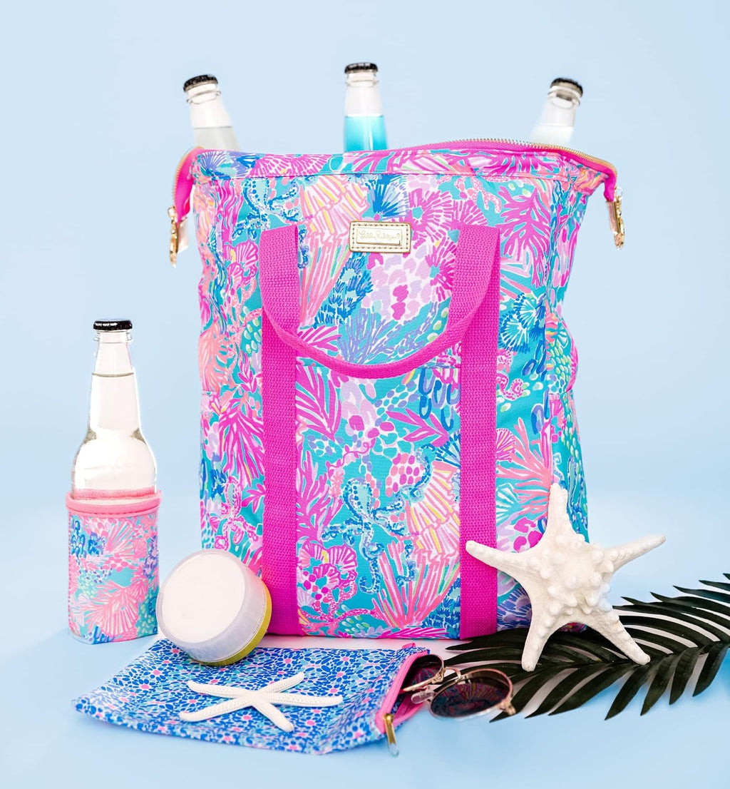 Lilly Pulitzer Insulated Backpack Cooler, Splendor in the Sand