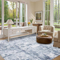 GarveeHome Washable 9x12 Abstract Area Rugs for Living Room Bedroom Blue