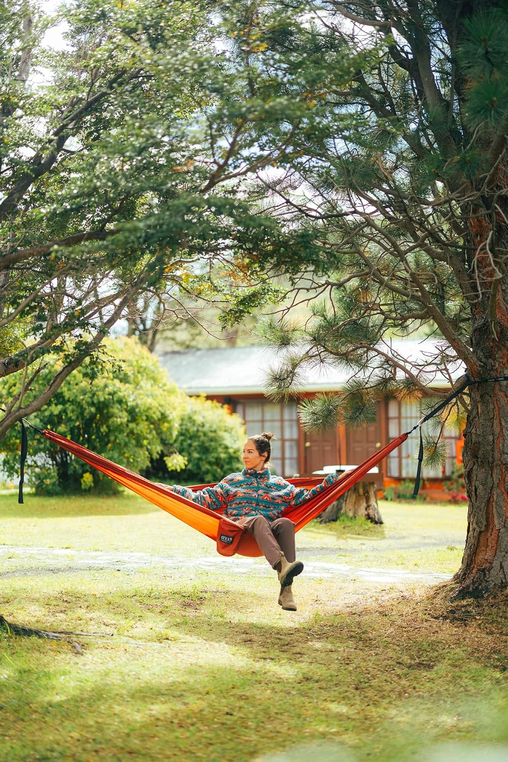 ENO TravelNest Hammock & Straps Combo - Portable Hiking and Camping Hammock - Travel Hammock for Camping, Hiking, Backpacking, a Festival, or The Beach + Straps Combo - Canyon
