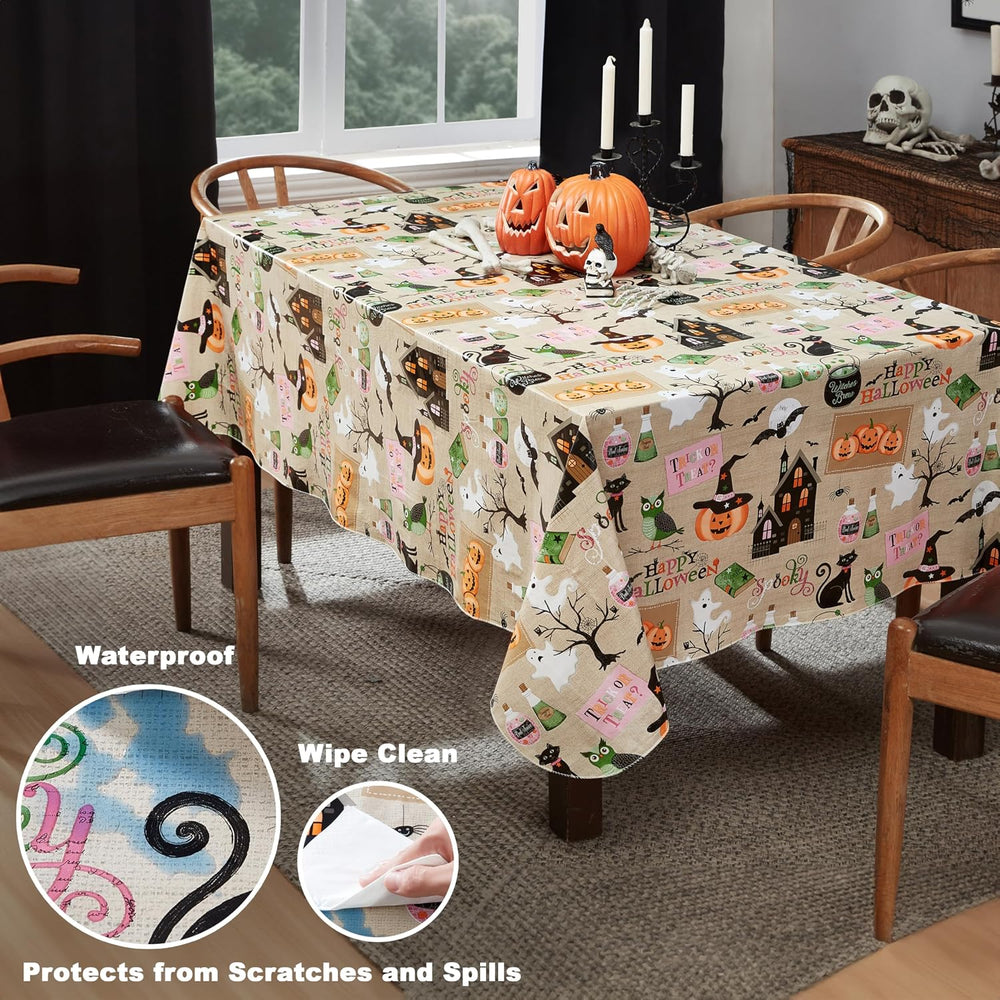 Newbridge Halloween Witches Brew 60 x 102 Inch Rectangle Vinyl Tablecloth