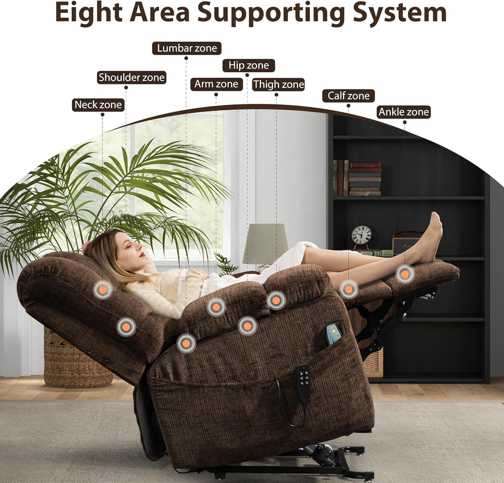 JIKFRIMA Oversized Zero Gravity Power Lift Recliner Chair for Elderly