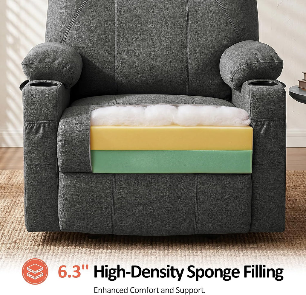 MCombo Power Lift Recliner Chair for Elderly R7510(Grey, Large-Wide)