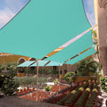 Colourtree CTSLR Custom Size 18' x 18' Turquoise Sun Shade Sail Canopy UV Block UPF50 Square - Commercial Standard Heavy Duty - 190 GSM - 3 Years Warranty (We Make Custom Size)