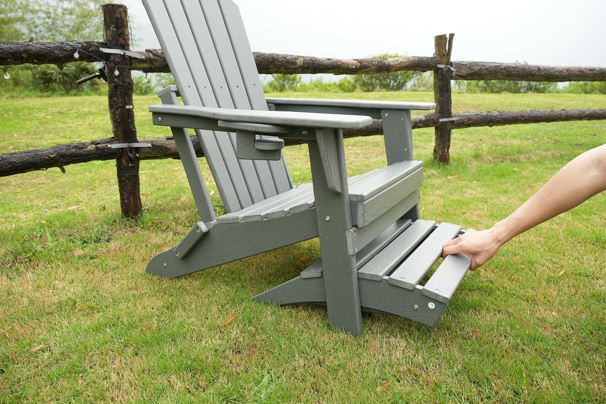 nevilywood folding adirondack footstool, adirondack footrest, teak, package contents