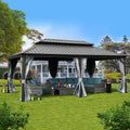 Kozyard Alexander 12' x 20' Hardtop Gazebo, Aluminum Frame