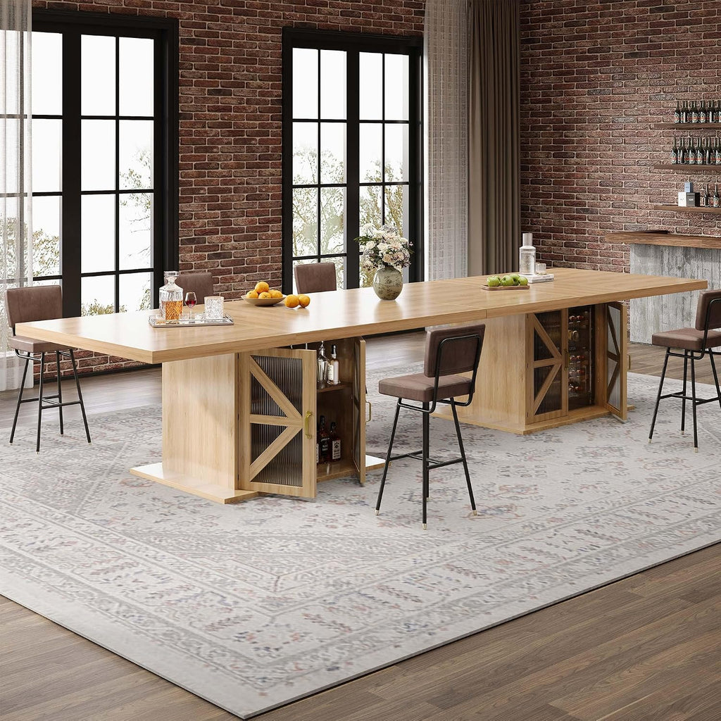 LVB Dining Table for 4-6, Modern Wood Dining Room Table, Light Oak, 63 Inch