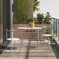 Yaheetech 3 Piece Dining Table Set for 2, Small Table and Chairs, White