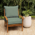 Arden Outdoor Deep Seat Cushion Set, Foam, 24x24, Sage Green Texture