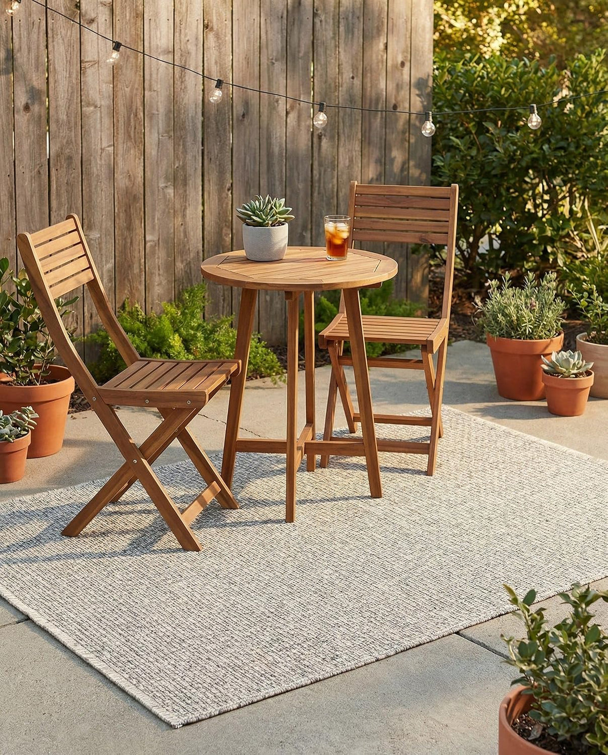 Rugs.com - Outdoor Solid Rug – 3' 1 x 5' 3 Light Gray Indoor/Outdoor Rug – Washable and Stain-Resistant, Perfect for Patios, Decks, and Porches