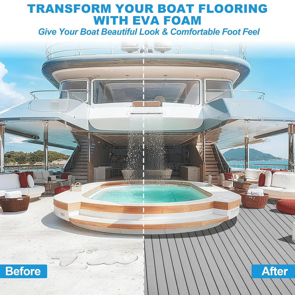 PrimeZone EVA Foam Boat Flooring 94.5" x 47.2" Sea Deck Marine Boat Decking