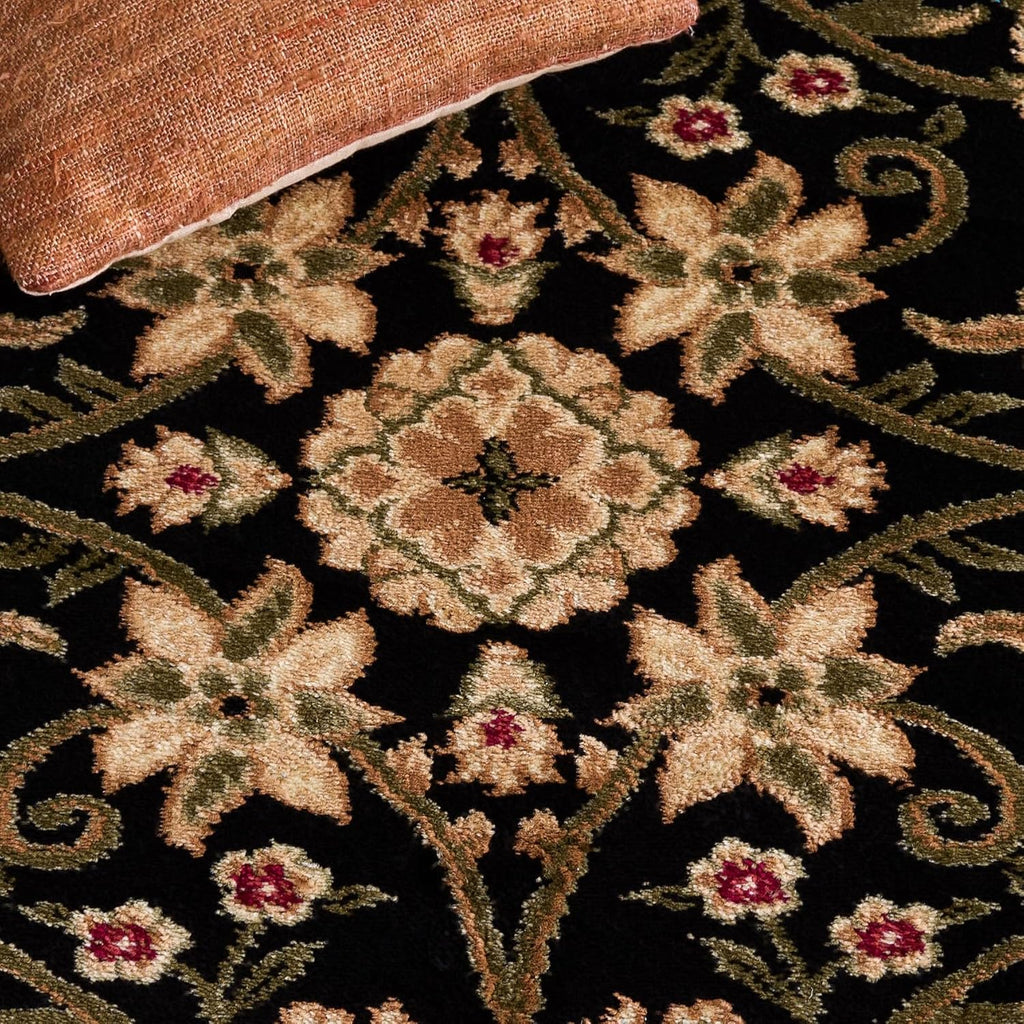 SAFAVIEH Lyndhurst Area Rug 9x12 Large, Black & Ivory LNH212A