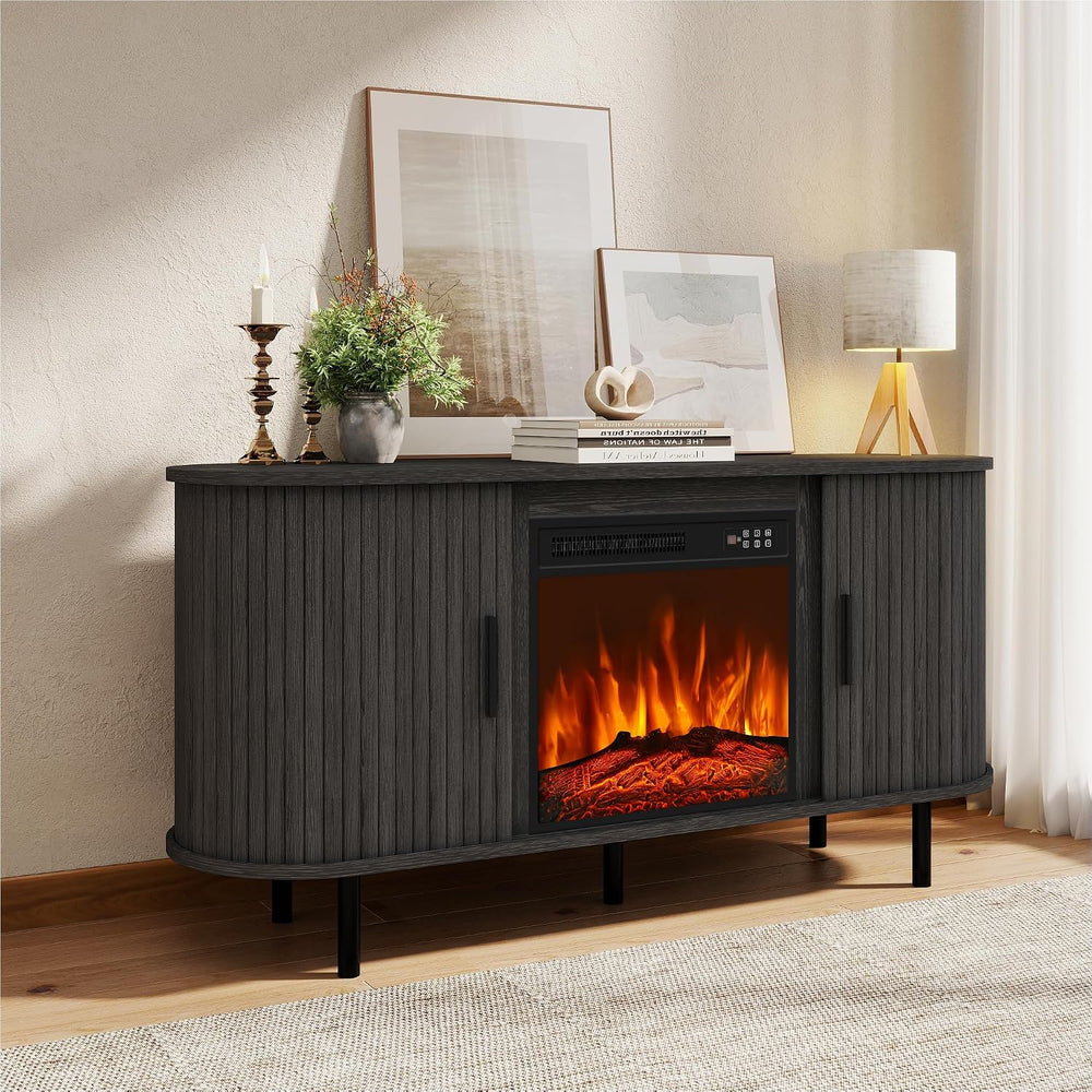 55" Fireplace TV Stand Electric Entertainment Center for TV Up to 65&quo...