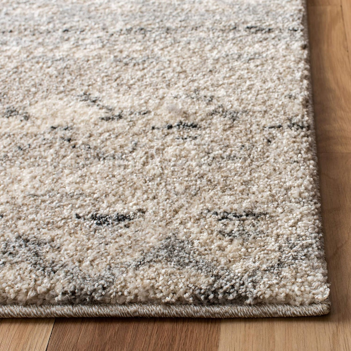 SAFAVIEH Retro Collection X-Large Area Rug - 11' x 15', Cream & Grey, Modern Abstract Design, Non-Shedding & Easy Care, Ideal for High Traffic Areas in Living Room, Bedroom (RET2136-1180)