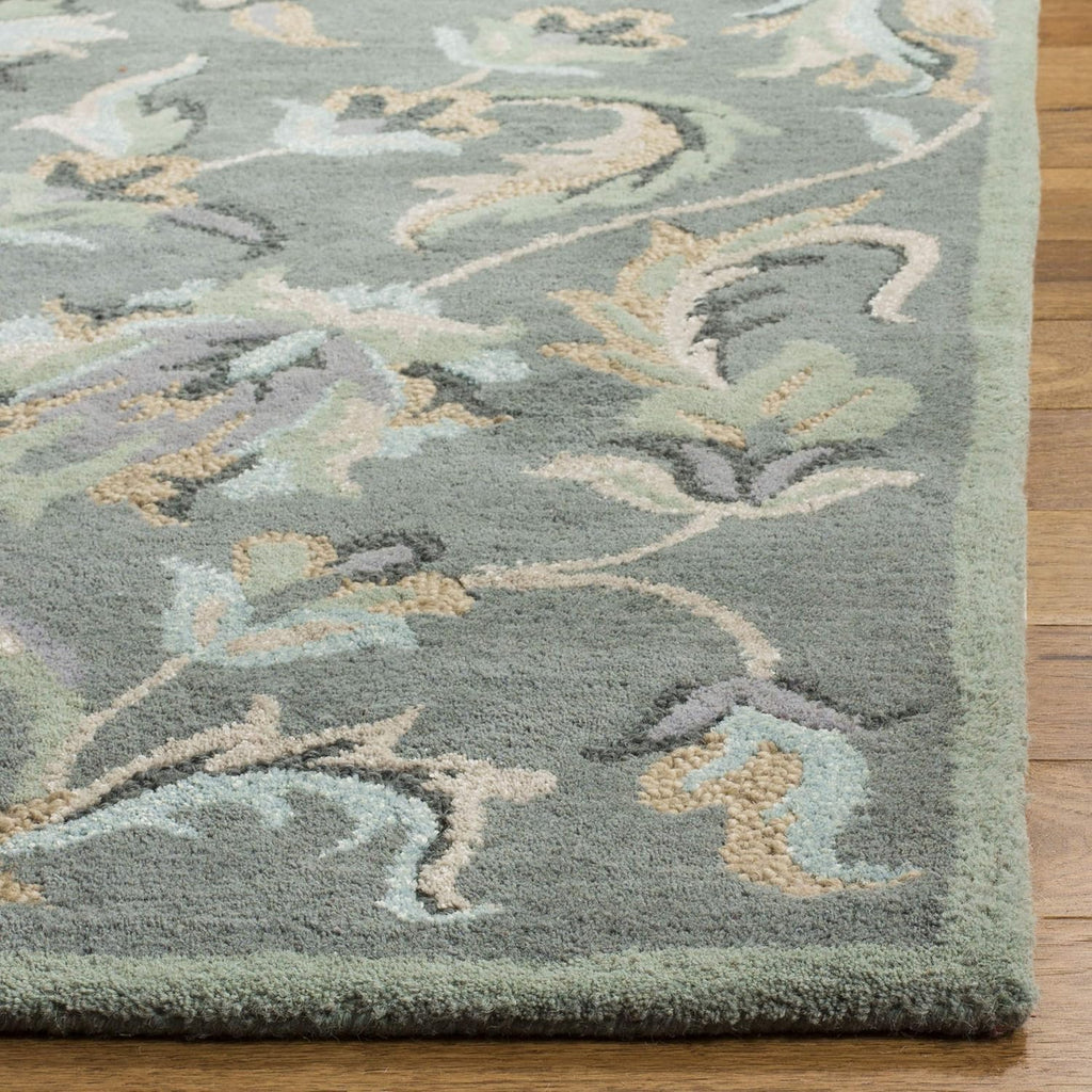 SAFAVIEH Jardin Collection Area Rug - 10' x 14', Grey & Multi, Floral Design, Handmade Wool, Ideal for the Living Room, Bedroom, Dining Room (JAR461A-10)