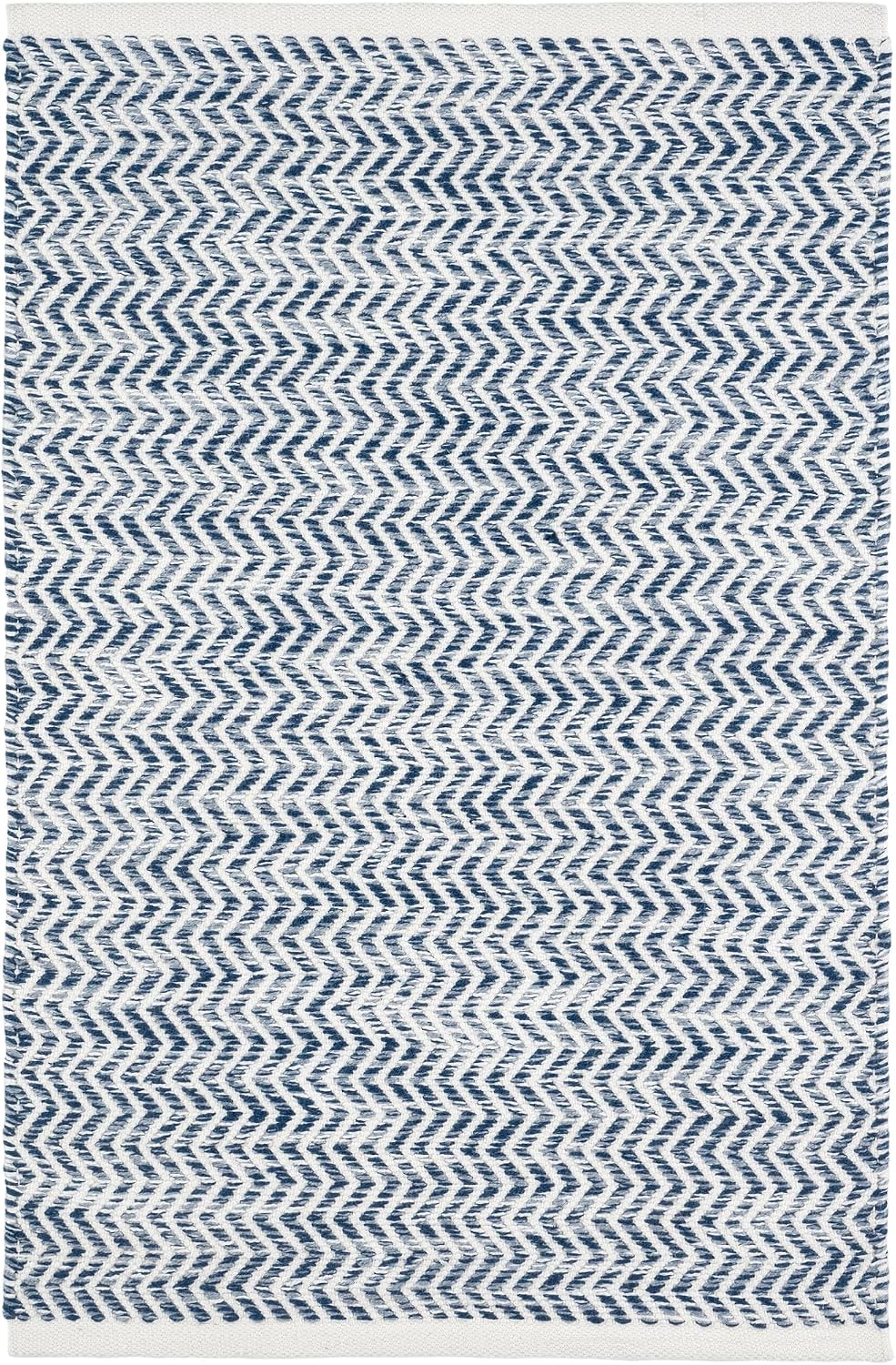 Dash & Albert Coastal Blue Geometric Handwoven Indoor/Outdoor Rug, 3'x5'