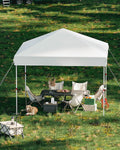Garvee 10x10 Pop Up Canopy, Beach Ten with One Push Setup, Pure White