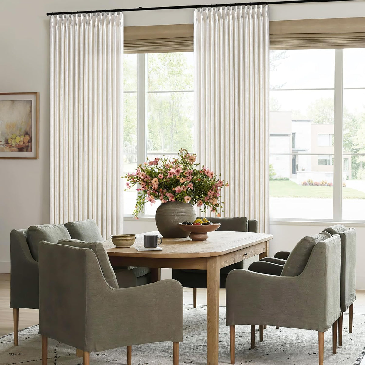 Extra Wide Pleated Curtains 108 Inches Long 100 Inch Width 100x108